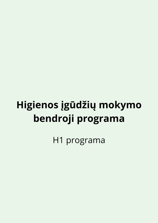 Higienos įgūdžių mokymo bendroji programa (HB)
