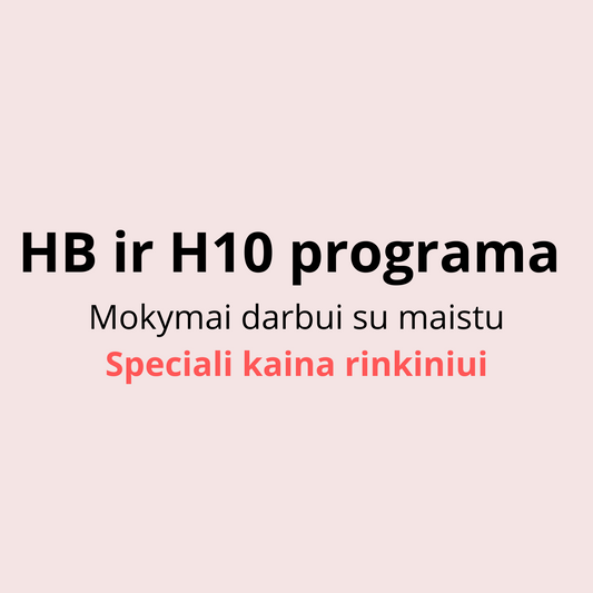 Mokymai darbui su maistu (H10+HBB) programos